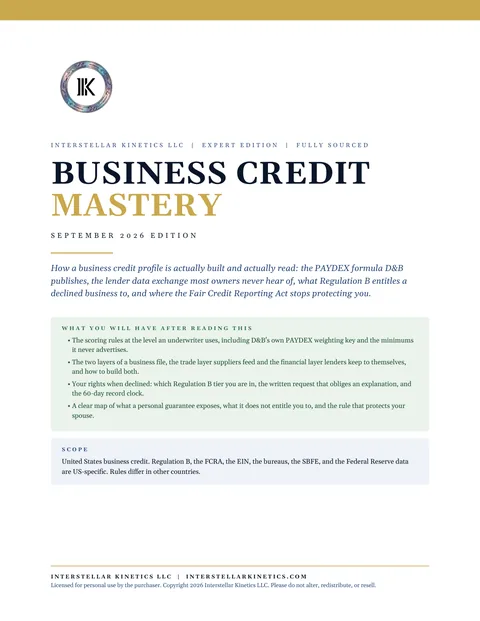 Cover of Business Credit Mastery