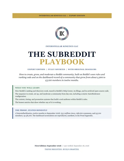 Cover of The Subreddit Playbook